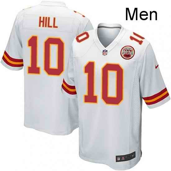Men Nike Kansas City Chiefs 10 Tyreek Hill Game White NFL Jersey